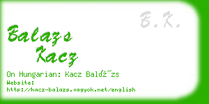 balazs kacz business card